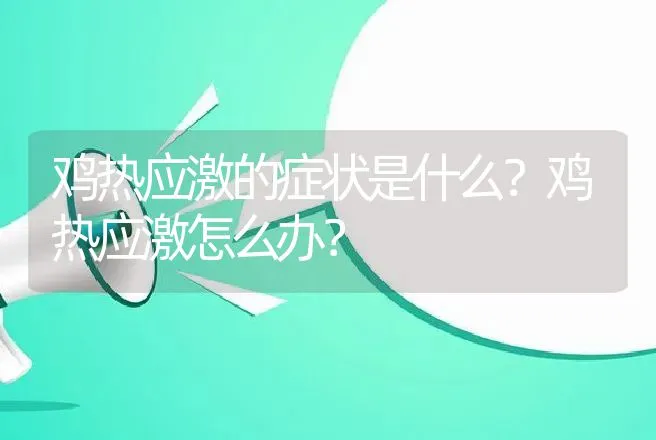 鸡热应激的症状是什么？鸡热应激怎么办？ | 兽医知识大全