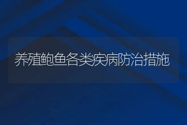 养殖鲍鱼各类疾病防治措施 | 动物养殖