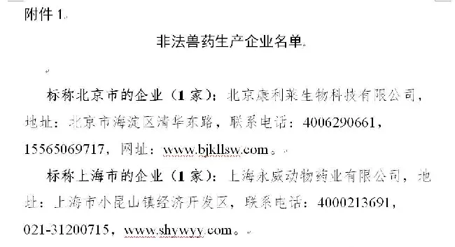 农业部关于假兽药查处的通知全文（附被点名企业药品名单） | 宠物新闻资讯