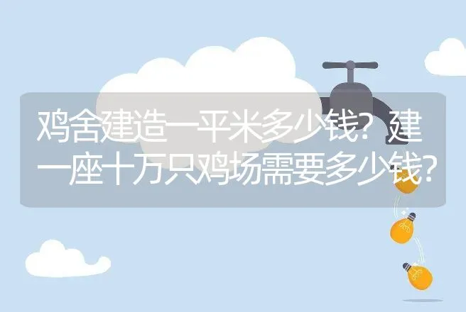 鸡舍建造一平米多少钱？建一座十万只鸡场需要多少钱？ | 兽医知识大全