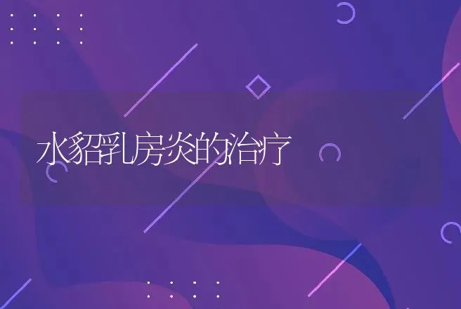 水貂乳房炎的治疗 | 动物养殖