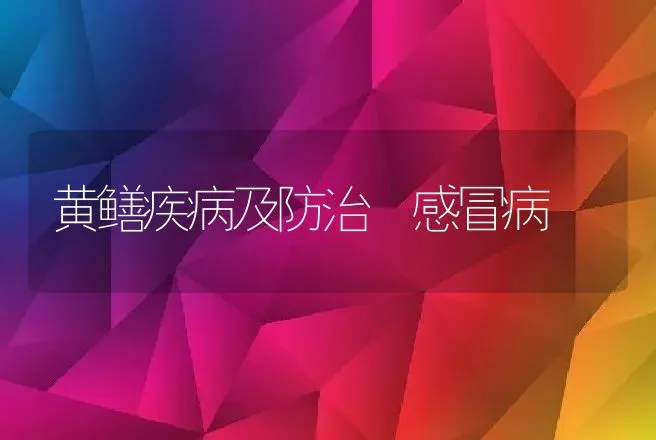 黄鳝疾病及防治―感冒病 | 动物养殖