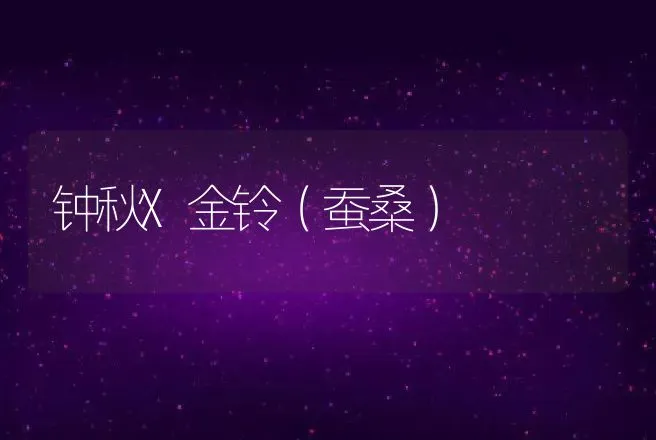 钟秋X金铃（蚕桑） | 动物养殖