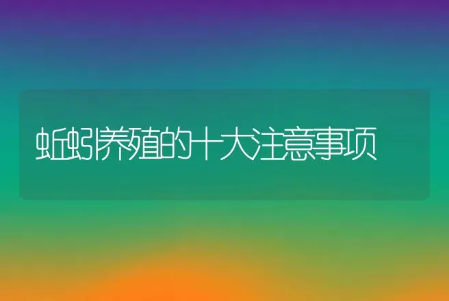 蚯蚓养殖的十大注意事项 | 动物养殖