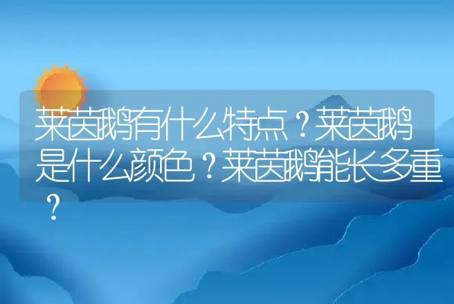 莱茵鹅有什么特点？莱茵鹅是什么颜色？莱茵鹅能长多重？ | 动物养殖