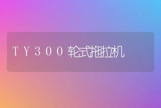 TY300轮式拖拉机 | 养殖