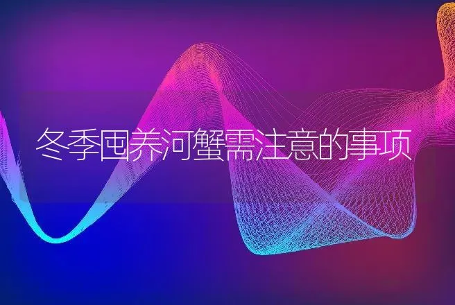 冬季囤养河蟹需注意的事项 | 动物养殖