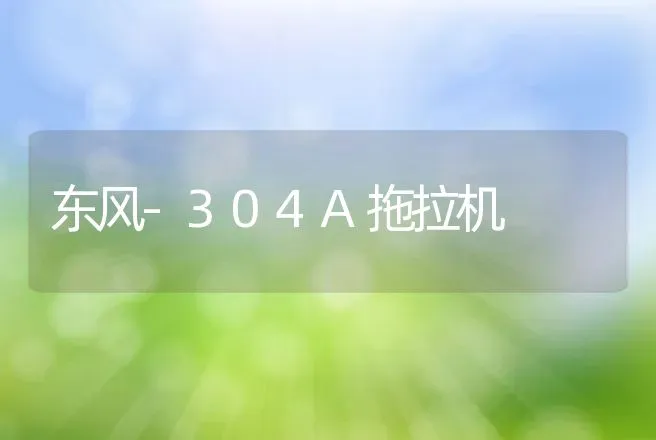 东风-304A拖拉机 | 养殖