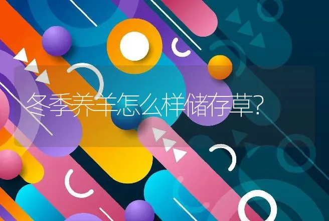 冬季养羊怎么样储存草？ | 家畜养殖