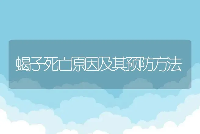 蝎子死亡原因及其预防方法 | 动物养殖