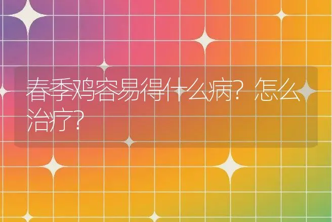 春季鸡容易得什么病？怎么治疗？ | 兽医知识大全