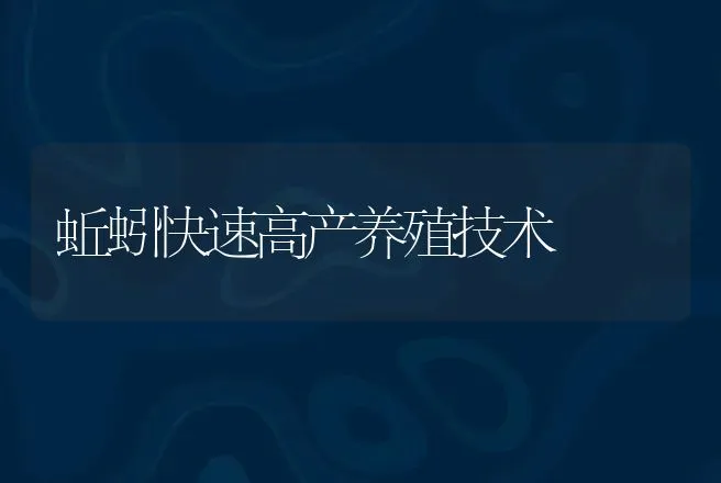 蚯蚓快速高产养殖技术 | 特种养殖