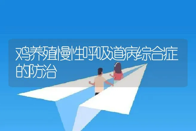 鸡养殖慢性呼吸道病综合症的防治 | 动物养殖