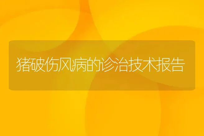 猪破伤风病的诊治技术报告 | 动物养殖