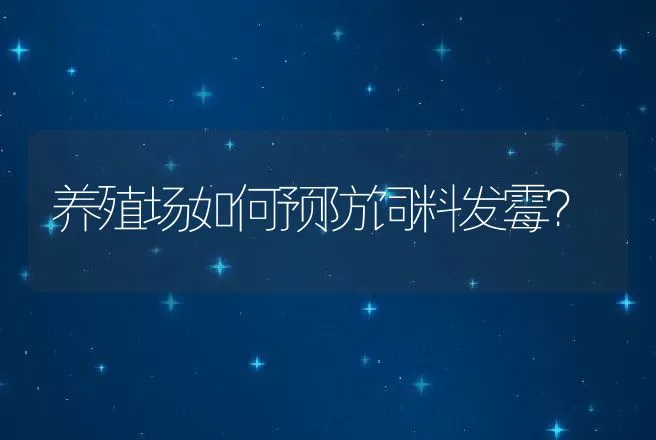 养殖场如何预防饲料发霉？ | 家畜养殖