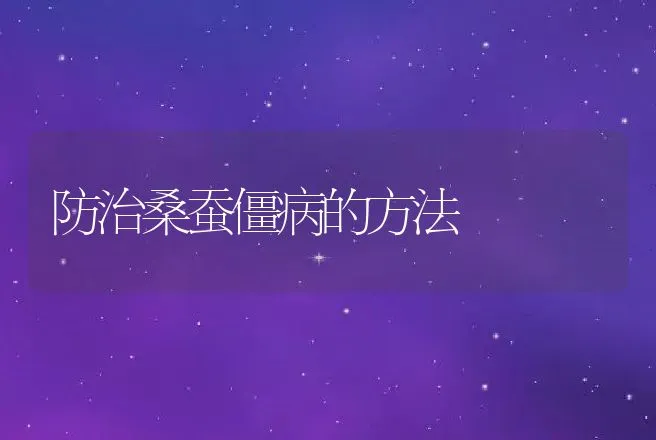 防治桑蚕僵病的方法 | 动物养殖