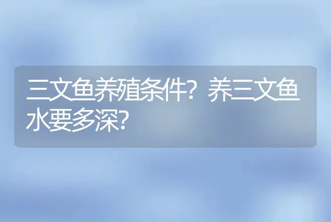 三文鱼养殖条件？养三文鱼水要多深？ | 水产知识