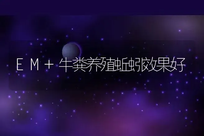 EM+牛粪养殖蚯蚓效果好 | 动物养殖