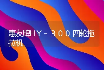 惠友牌HY-300四轮拖拉机