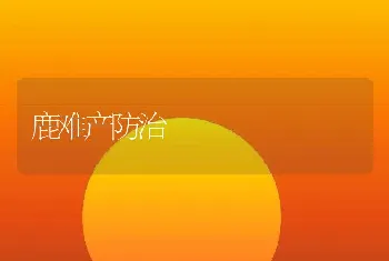 鹿难产防治