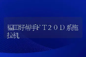 福田好帮手FT20D系拖拉机