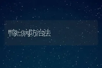 鸭瘟病防治法