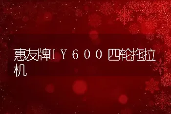 惠友牌HY600四轮拖拉机