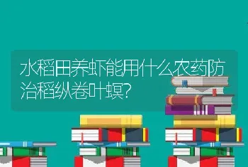 水稻田养虾能用什么农药防治稻纵卷叶螟？