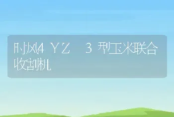 时风4YZ－3型玉米联合收割机