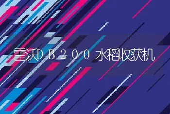 雷沃DB200水稻收获机