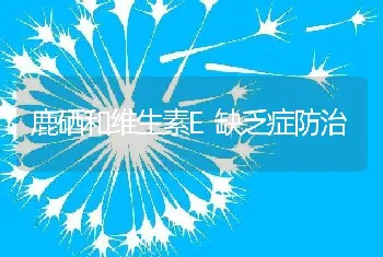 鹿硒和维生素E缺乏症防治