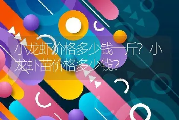 小龙虾价格多少钱一斤?小龙虾苗价格多少钱？