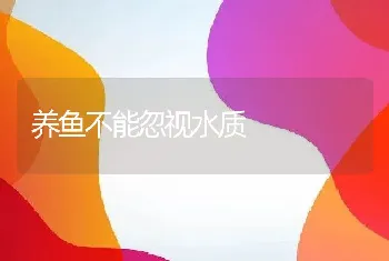 养鱼不能忽视水质