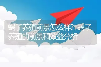 蝎子养殖前景怎么样?蝎子养殖的前景和效益分析