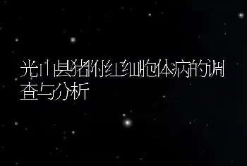 光山县猪附红细胞体病的调查与分析