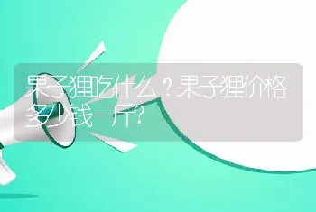 果子狸吃什么？果子狸价格多少钱一斤?