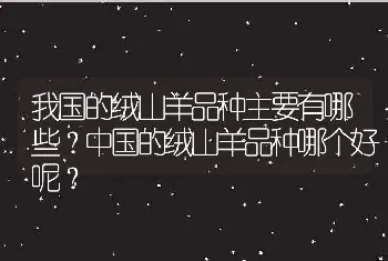 我国的绒山羊品种主要有哪些？中国的绒山羊品种哪个好呢？