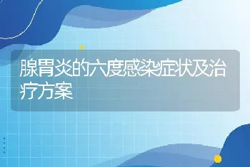 腺胃炎的六度感染症状及治疗方案