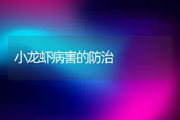 小龙虾病害的防治