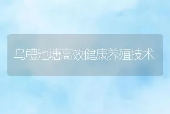 乌鳢池塘高效健康养殖技术