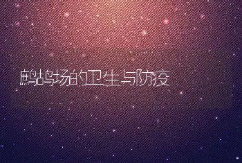 鹧鸪场的卫生与防疫