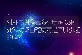 对虾白斑病毒多少度可以杀死？对虾白斑病毒是底脏引起的吗？