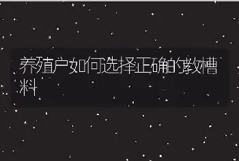 养殖户如何选择正确的教槽料