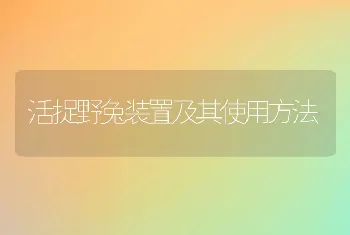 活捉野兔装置及其使用方法