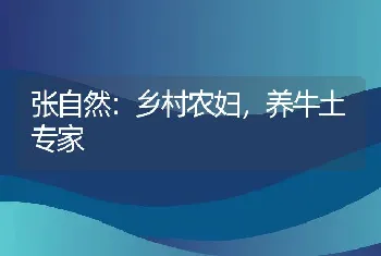 张自然：乡村农妇，养牛土专家