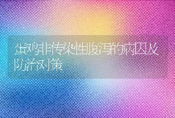 蛋鸡非传染性腹泻的病因及防治对策