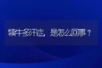 犊牛多汗症，是怎么回事？