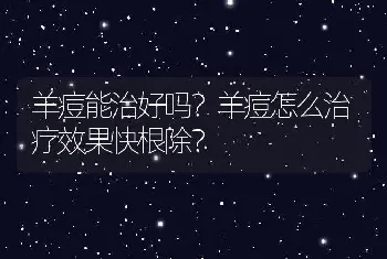 羊痘能治好吗？羊痘怎么治疗效果快根除？