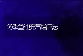 冬季鱼池充气增氧法