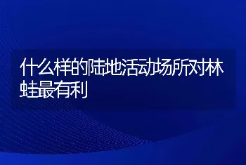 什么样的陆地活动场所对林蛙最有利